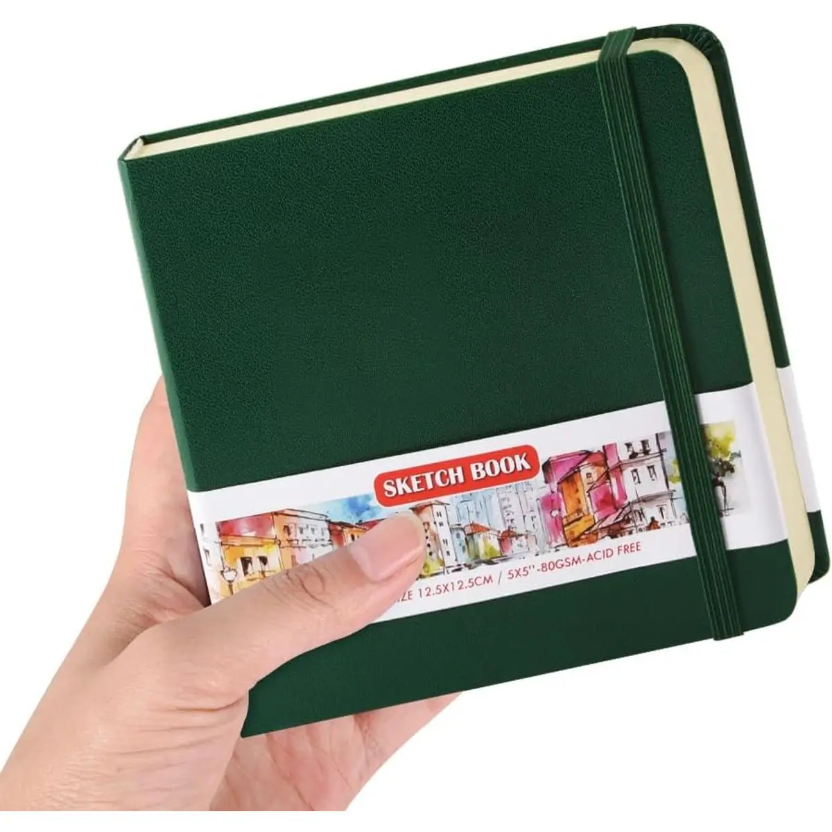 PU Cover-5x5in-Dark Green