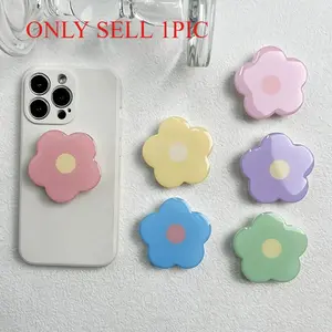 Simple 3D flower design phone holder, foldable upright desktop phone clip, portable phone decoration, girl's gift