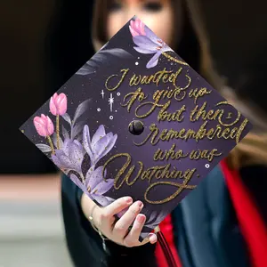 Graduation Cap Topper 2024 Graduation Gift Graduation Cap Decorations Handmade, I wanted to give up