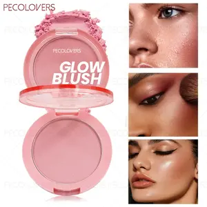 Peach Coral Tones Matte Blush 1 Pcs, Enhances Complexion Blush Palette, Soft Pink Red Colors, Natural Flawless Finish, Easy Blend for Daily or Party Makeup, Christmas Gifts, Beauty Cosmetics