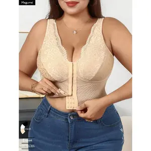 Multi-functional Shaping Bra Designed for Plus-Size Women Front-Closure Push-Up Bra Wire-Free Posture-Correcting Bra with Tummy-Control Shaping Casual Everyday Underwear Comfort Underwear Shaping Tops Women's Apparel