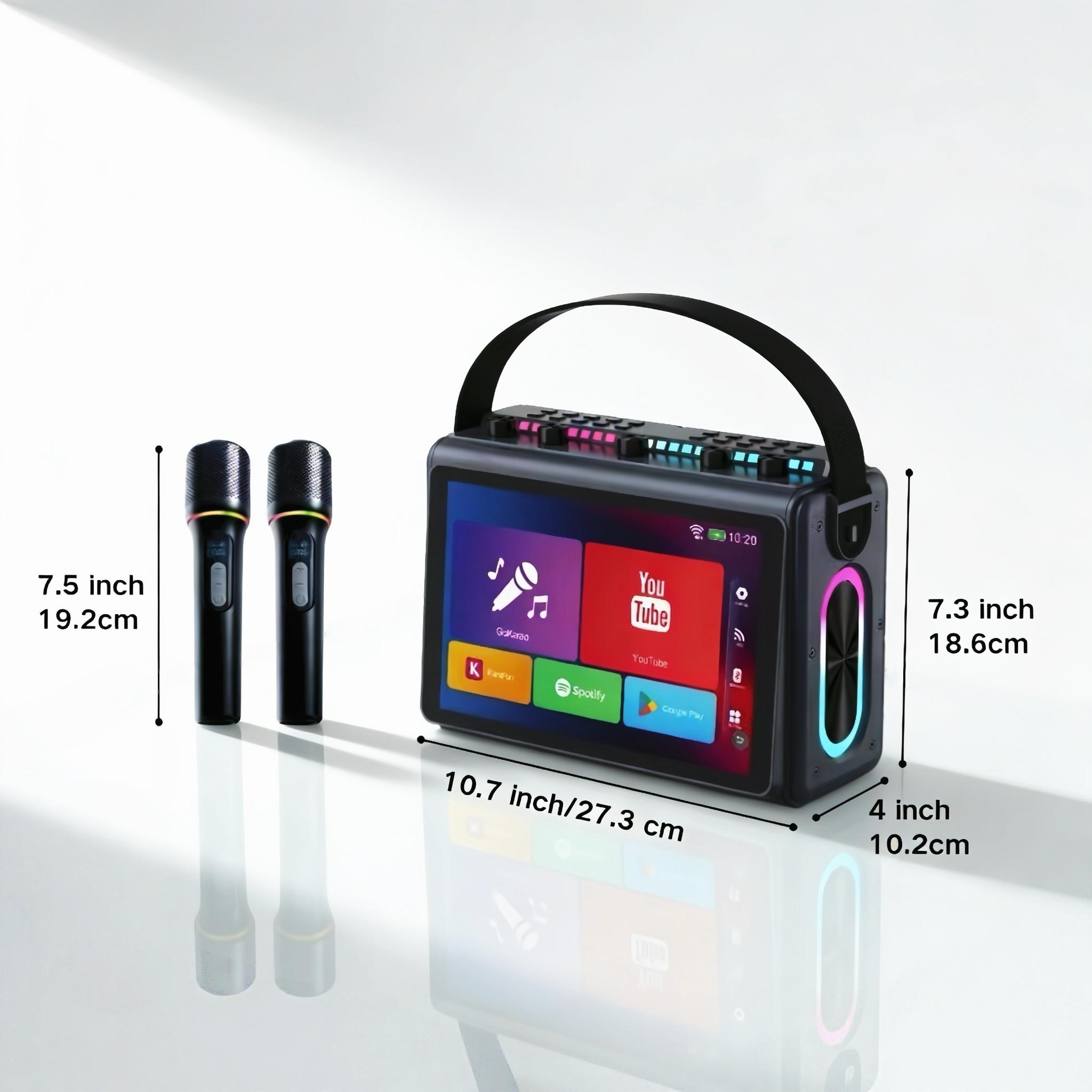 Karaoke Machine for Adults,Built-in 10.1"HD Lyrics Screen, Supports WiFi Bluetooth HDMI USB and TF,Portable Karaoke Player with 2 Wireless Microphones for Home Party Family Gathering Karaoke Machine for Adults,Built-in 10.1"HD Lyrics Screen, Supports WiFi Bluetooth HDMI USB and TF,Portable Karaoke Player with 2 Wireless Microphones for Home Party Family Gathering