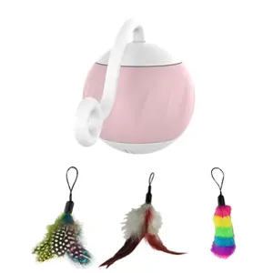 Automatic Moving Ball Cat Toy Interactive With Sound Robotic Kitten Scratcher