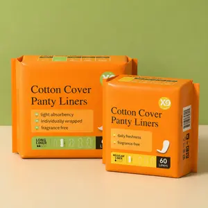 X9 Cotton-Top Feminine Pads, Daily Pads, Unscented, Breathable, Soft Top Layer, Regular/Long, 60-Count