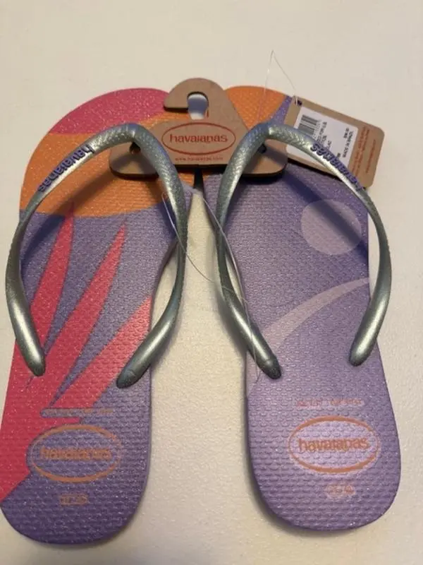 Havaianas Women's Lilac Open-Toe Flip Flops - Comfortable Fit Casual Sandals Shoe