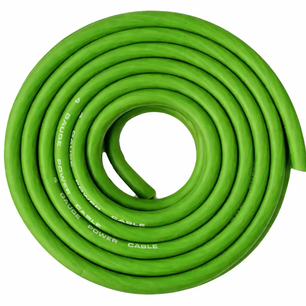 Absolute P4-25GR 25' 4-Gauge Green Copper Mix Power Ground Wire Cable