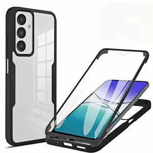 Samsung Galaxy A17/A16 5G Case, Full-Body Rugged Clear Phone Case with Built-in Screen Protector, Shockproof TPU+PC Protective Cover, Anti-Scratch, Drop-Proof