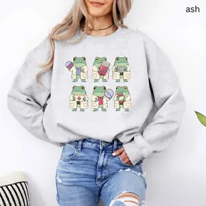 Women's Soft Cotton Fleece Hoodie Sweatshirt T-Shirt - Pharmacy Tech Apparel, Breathable Fabric, Ribbed Drawstring, Flattering Fit, Funny Frog Lover Print, Pocket, Graduation Gift for Pharmacists