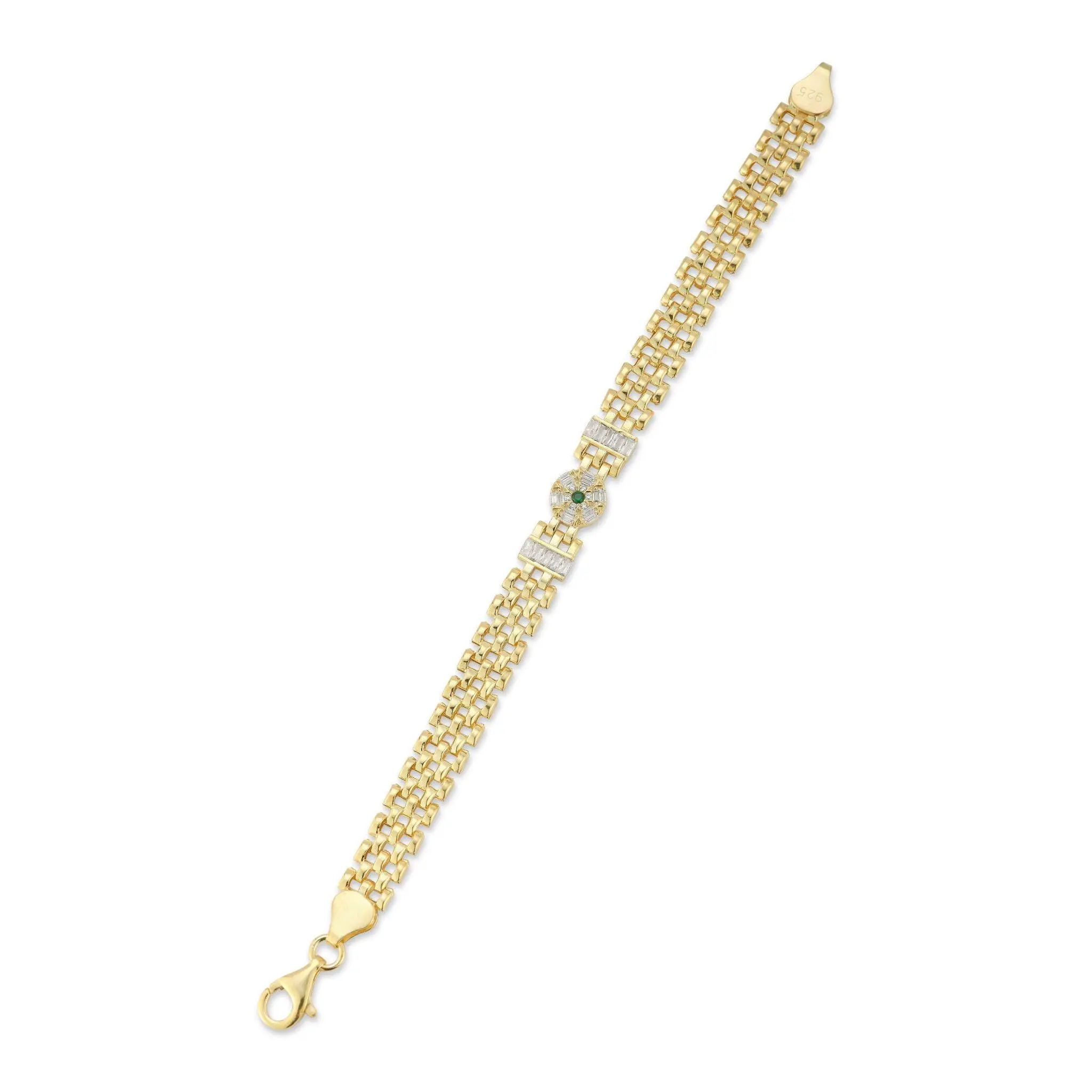 CZ Panther Link Bracelet