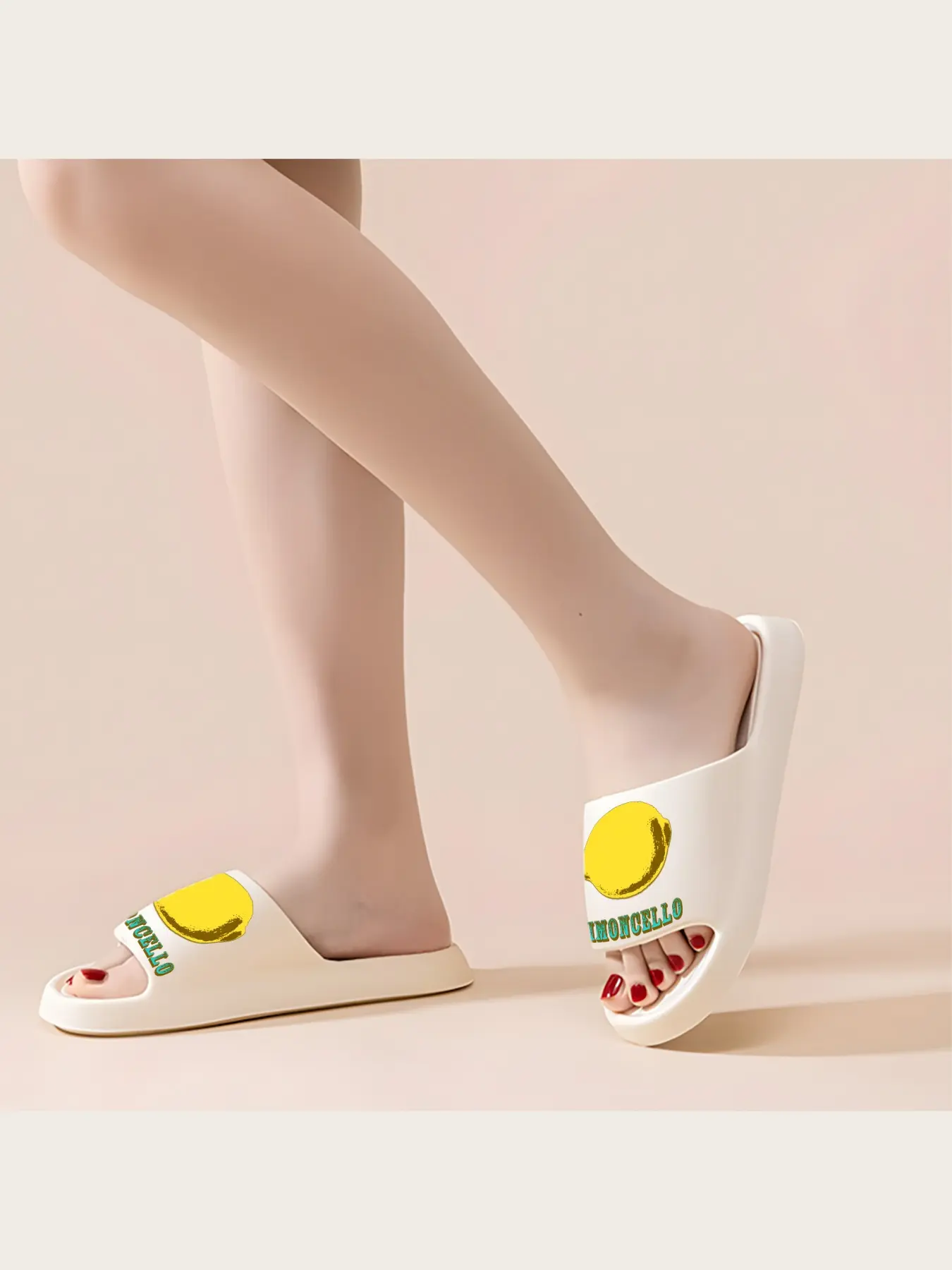 Women's Men's Unisex Limoncello Lemon Print Slippers Comfortable Soft Sole Indoor Outdoor Home Garden Beach Summer Casual Lightweight Non-Slip Footwear