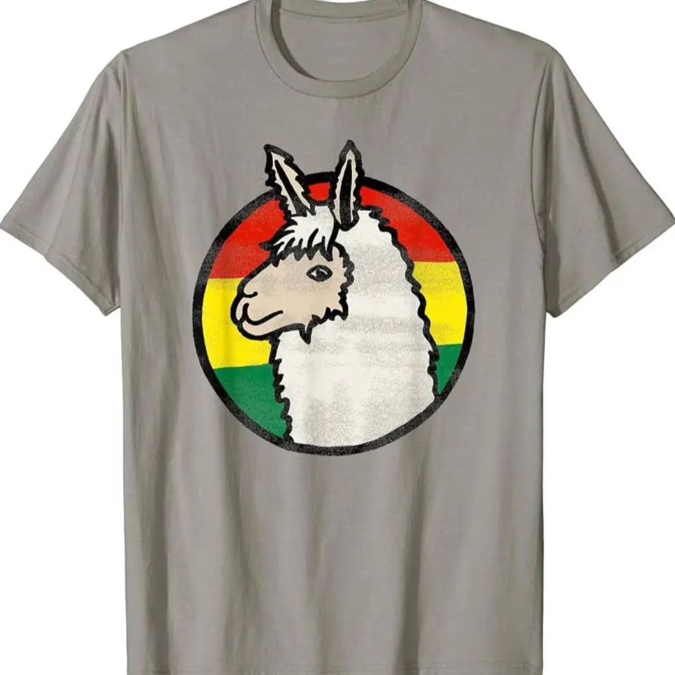 Bolivia T-shirt, Bolivian Flag Tee Travel Souvenir Alpaca Tee