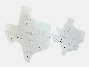 Texas EZ Mum Backers - Large & Small Sizes - 15 & 9 Inch Wide - 10 Lined & 10 Unlined - Predrilled Holes & Ribbon Guiding Lines - Lined Cardstock Material