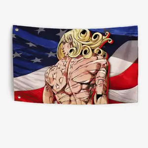 Funny Valentine - Steel Ball Run's Main Antagonist outdoor decorative flag, garage flag, tapestry.