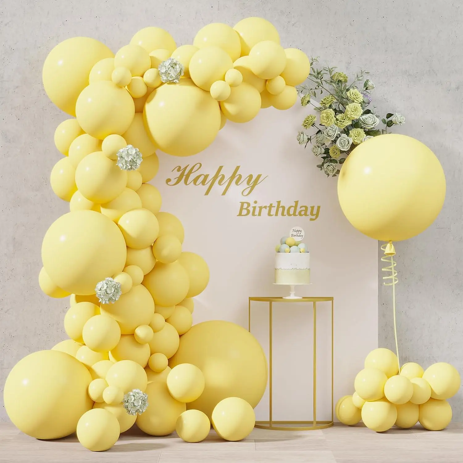 116Pcs Pastel Yellow Balloons Different Sizes Pack Of 36 18 12 10 5 Inch For Garland Arch Extra Large Balloons For Birthday Graduation