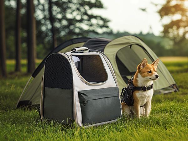 PetCozife Cat Backpack Carrier, Expandable Roomy Pet Carrier Backpack, For Medium Cat Small Dog Puppy Under 18lbs, Breathable Foldable Dog  Backpack, Travel Airline Approved for Camping Outdoor, for Cat Lovers Animal Carrier, Gray Large