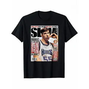 Vintage Jason Williams SLAM Cover Print Crew Neck T-Shirt - 100% Cotton Classic Casual Tee for Men - Basketball Fan Gift Idea - Retro Sports Design