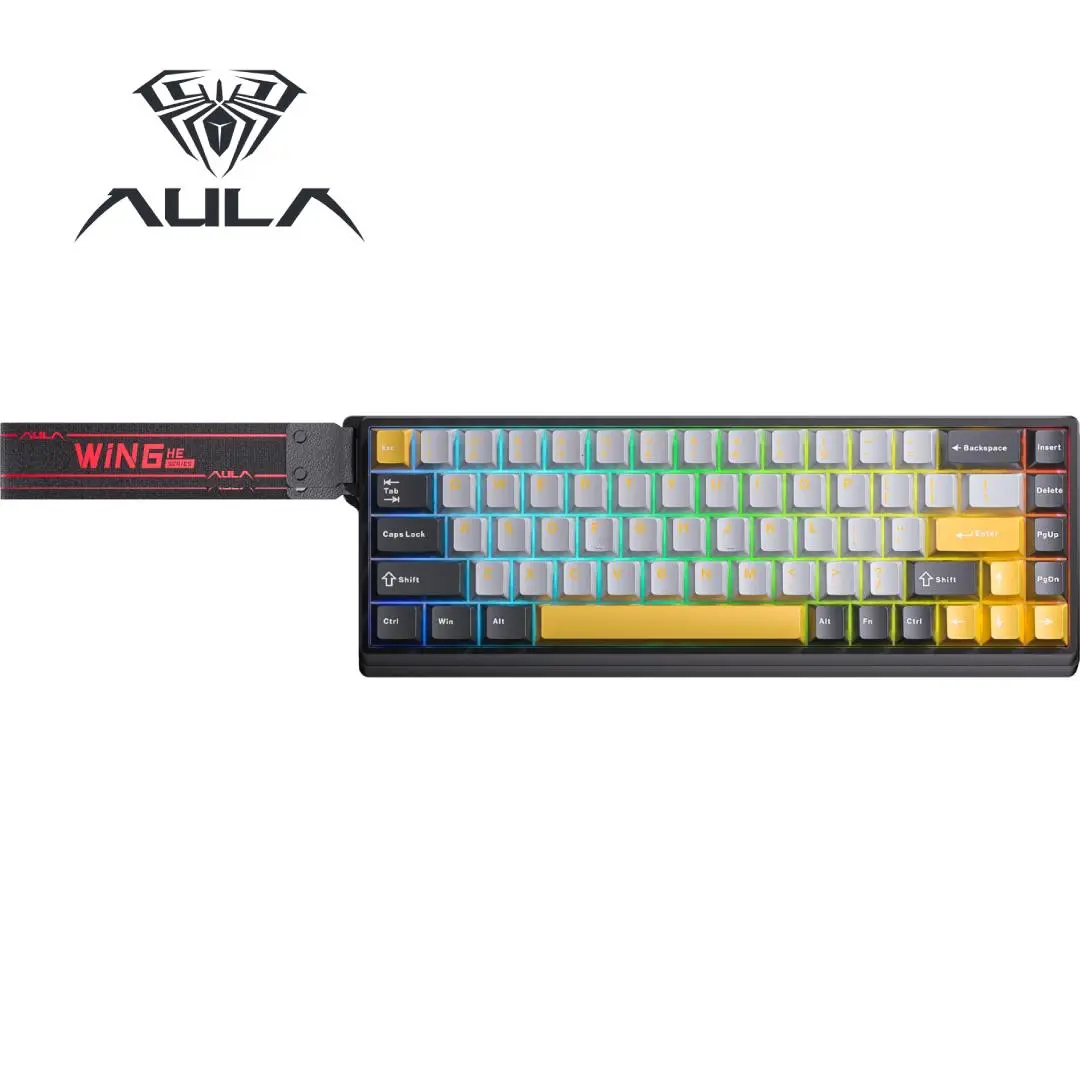 AULA WIN 68 68Key Magnetic Switch Mechanical Keyboard BEST FOR GAMER,Hot Swapped RGB Programmable Wired Gaming Keyboard for Win/Mac Gamer