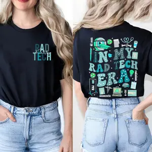 Custom In My Rad Tech Era TShirt, Retro Radiology Nurse Shirt for Work, X-ray MRI Tech Radiologist Gift for Radiology Technician