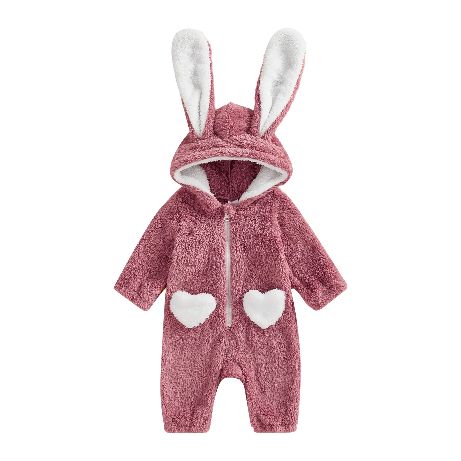 Newborn Boy Girl Clothes Valentines Outfit Bunny Onesie Hoodie Romper Long Ear Rabbit Jumpsuit Cute Easter Clothes