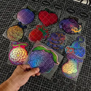 1PCDevil Fruit Anime Car Sticker, Universal Car Sticker, Car Decorative Sticker, Anti-scratch Decal for Motorcycles, Scooters and PC Cases - Colorful Reflective Vinyl, Ideal Gift for Anime Fans, Vehicle Decoration | Vibrant Decals | Anime Car Accessories