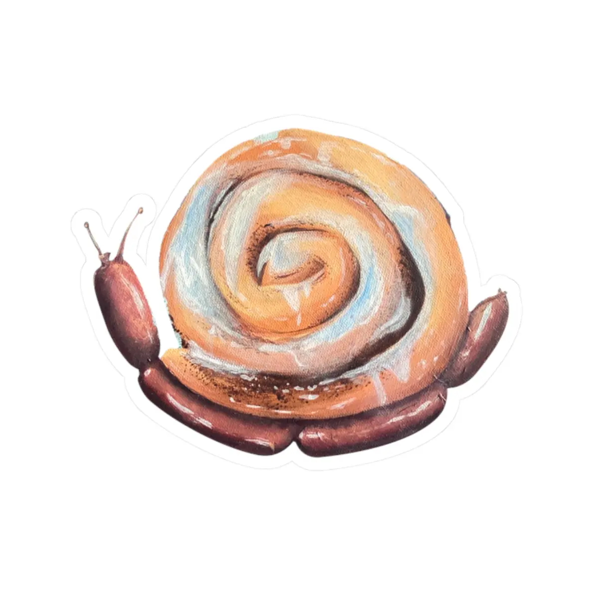 Copy of Cinnamon Sausage Snail Kiss-Cut Stickers, Foodie Sticker, Cute Snail Decal, Food Lover Gift, Planner Sticker Sheet, Scrapbook Decor