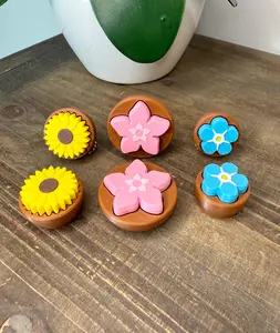 Flower Clicker Fidget Toy – Sunflower, Forget-Me-Not, Hibiscus