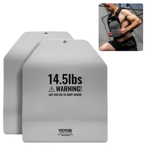 VEVOR Curved Weight Vest Plates,  14.5 LB Pairs, Premium Steel Weighted plates, Contoured Ergonomic Fit – WODs, Additional Weight for Weight Vests, for Strength Training, Running, Heavy Workouts
