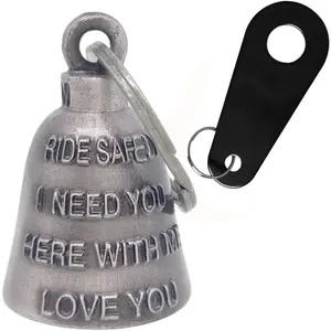 Colorful Bell with Hanger For Motorcycle, Good Luck Bells & Accessories For Biker, Key Chain for Luck