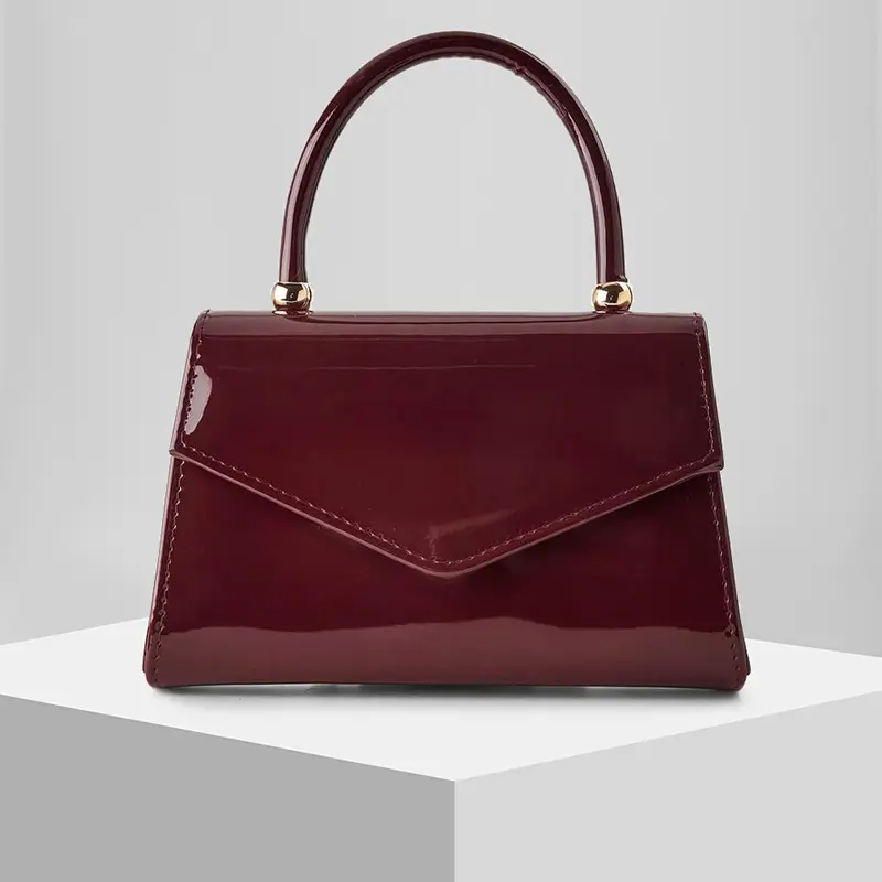 Women's Elegant Clutch Purse, Solid Glossy Polyester Evening Bag with Chain Strap for Weddings and Parties, Chain Handbags, Elegant Stylish Purse