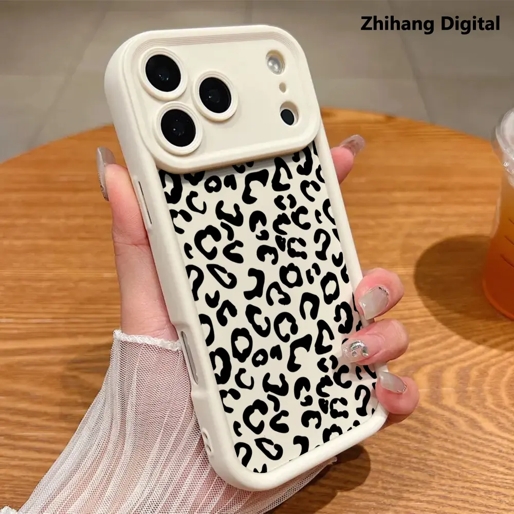 Leopard print Phone Case For iPhone 17 Pro Max Air 15ProMax 16 Plus 14 13 12 11 Shockproof Drop Protection Durable silicone Cases Smartphone Cover Cellphone Bumper Screen Protector Casing Resistance Casing