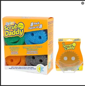 8-Pack Scrub Daddy Sponges Kitchen Spongesand 1 Sponge Caddy