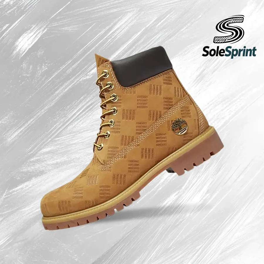 Timberland 6" Premium Waterproof Boot Wheat Debossed Print – Men's Lifestyle Sneakers – Shoes For Man -Vintage- Spring & Summer-Classic Color, Warm & Durable, Outdoor To Everyday Casual Wear - back to school – TB0A2P6WA5J