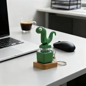 Lizard Keychain with Sound Button, Colorful Light Fun Animal Keyring, Portable Tool, Stress Relief Accessory, Sensory Fidget Keychain, Durable Lightweight Keychain, Keychain For Bags