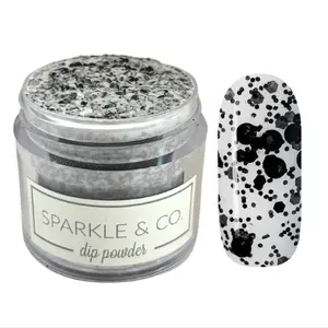 Sparkle & Co. Dip Powders – Secret Menu: Black Magik 1 Ounce Dipping Powder  - 1 Jar Lasts 20-25 Manis