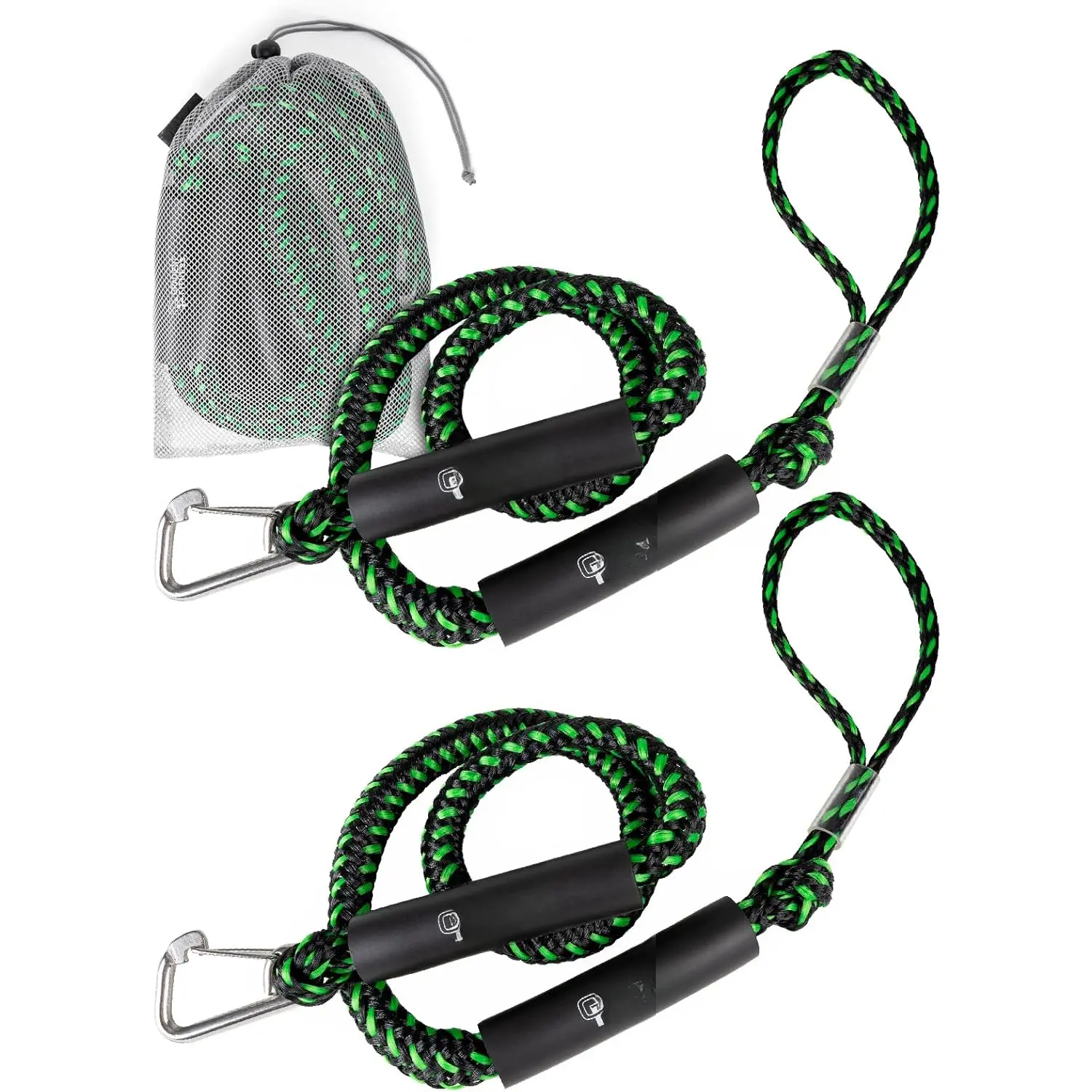 Bungee Dock Line | Marine Rope Boat Dock Lines Make Docking & Boarding Easy for Jetski, Kayak, Pontoon. Boat Accessories Stretch 4'-5.5'. Mooring Boat Rope Absorbs Shock