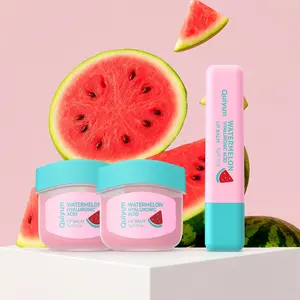 Quiyum Watermelon Day & Night Lip Care Set, Moisturizing Lip Balm 7gx2 + Lip Balm 3g, Essential Lip Hydration Kit