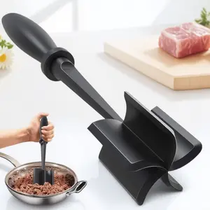 High-Temperature Hamburger Meat Chopper with Non-Stick Coating, Heat-Resistant Handle, Ideal for Ground Beef, Turkey, and Mashed Potatoes