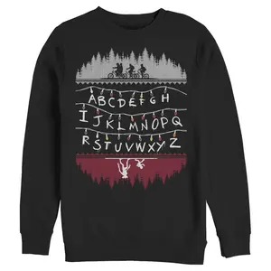 Men's Stranger Things Alphabet Lights Sweatshirt