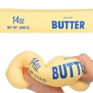 Giant butter slow rise squishy in box  - cream texture  - authentic stress relief toy