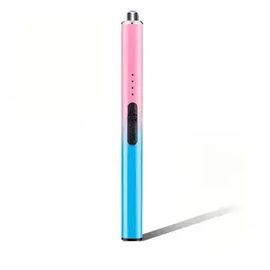 Electric Arc Flameless Lighter Windproof with Safety Lock USB Fast Charging Data Cable for Camping BBQ Candle