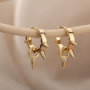 A pair of gothic stud earrings, unisex and neutral style, hip-hop ear studs, party and gathering decorative accessories