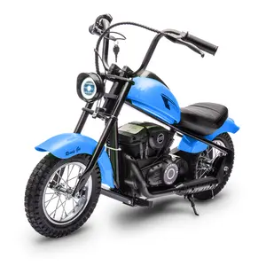 Electric Dirt Bike, 15 Mph & 150lb Max, 24V Ride On Toy for Big Kids w/Led Lights & Power Display, 300W Chain-Driven Motor, Two Speed, Handbrake, Leather Seat, 12" Air-Filled Tires, Black