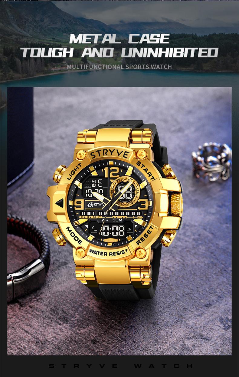 【Holiday Haul】Men's Colorful Punk Style Quartz Watch, Multi.Functional Waterproof Dual Display Wristwatch, TrendyFashion Sport Watch, Birthday Gift with Gift Boxfashionable wristwatch multifunctional men 【Holiday Haul】Men's Colorful Punk Style Quartz Watch, Multi.Functional Waterproof Dual Display Wristwatch, TrendyFashion Sport Watch, Birthday Gift with Gift Boxfashionable wristwatch multifunctional men