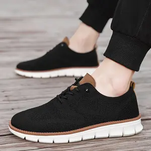 Men's Black Dress Sneakers Casual Mesh Lightweight Breathable Fashion Walking Shoes for Comfortable Everyday Wear Closed Trainer