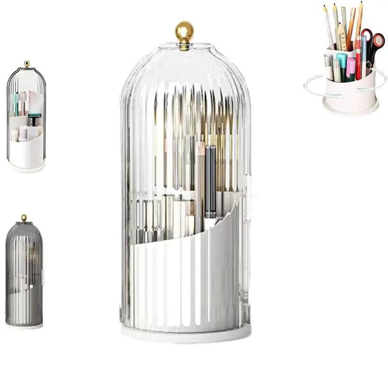 Makeup Brush Holder Organizer with Lid -360oRotating Clear Dustproof Storage Box for VanityBathroom Countertop in White House Organizer makeup brush holder organizer,TikTokShopfalldealsforyou Toothbrush Protector Makeup Brush Holder Organizer with Lid -360oRotating Clear Dustproof Storage Box for VanityBathroom Countertop in White House Organizer makeup brush holder organizer,TikTokShopfalldealsforyou Toothbrush Protector