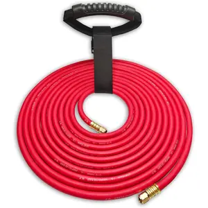 24FT Air Acetylene Torch Hose With Lashing Strap, "A" Fitting, Replacement Welding Hose Compatible with AR-B/AR-MC Regulators, G4/PLF-A Handles, B/MC Tanks