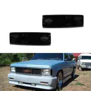 2pcs Smoked Lens Side Corner Marker lamps Lights For Chevy S10 GMC Jimmy S15 Oldsmobile,Replace OEM 929918, 929917