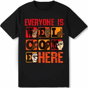 Everyone Is Welcome Here Idaho Teacher T Shirt Full Size
