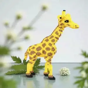 2026 New 5500pcs Zoo Giraffe Animal 3D Puzzle Blocks, Creative Decoration, Birthday Halloween Valentine Christmas New Year Gift