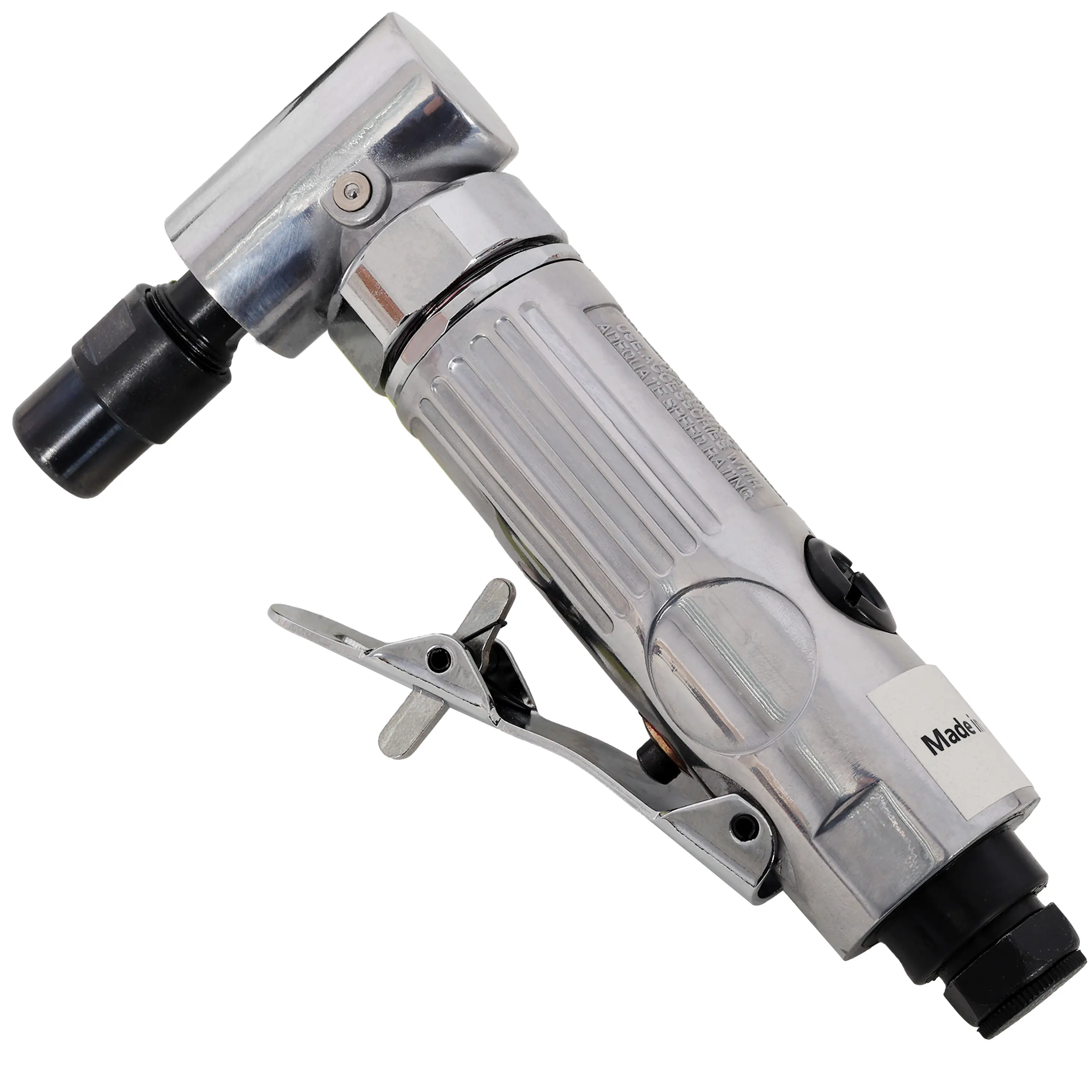 1/4 in Mini Air Angle Die Grinder, 21000RPM Ball Bearing Variable Speed Pneumatic Tool, Lightweight Aluminum Body with Full Accessories for Home Improvement Grinding, Polishing